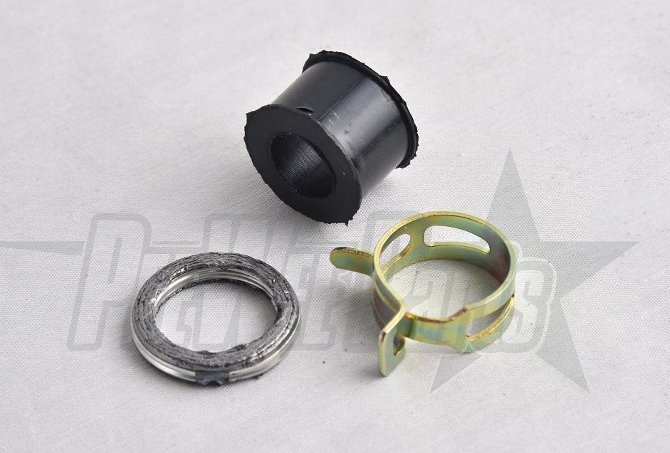 pw50 Exhaust / Silencer connector pipe, gasket and clip-0