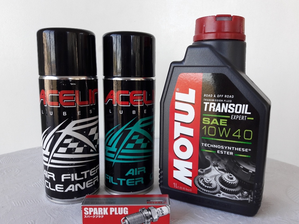 pw50 Service pack , Transoil , spark plug , air filter cleaner , air filter oil-0