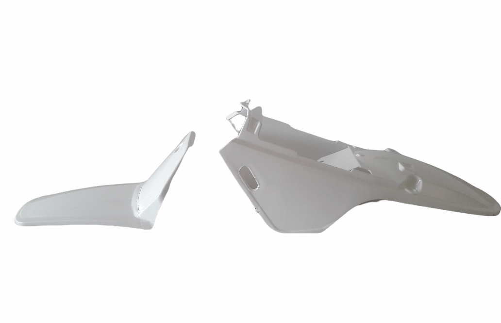 PW80 Body work- Plastic- Front and Rear mudguard (NO TANK,NO SEAT) White-0