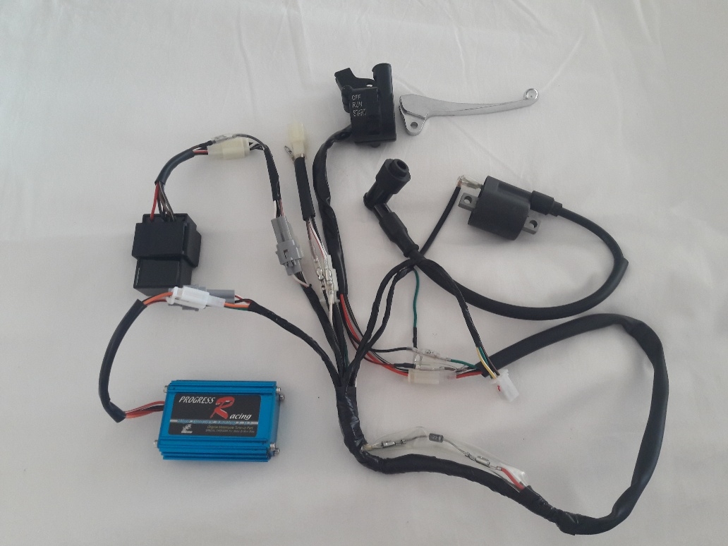 pw50 Wiring Harness- Complete Performance wiring system, inc RACING CDI, control box, ignition coil, on/off switch-0