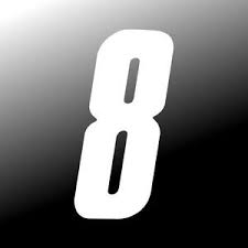 PW80 Race Number stickers White no 8-0